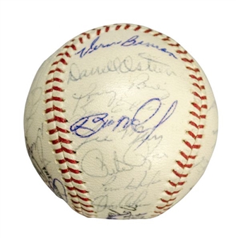 1966 Cincinnati Reds Team Signed Baseball of 32 Signatures with Pete Rose and Tony Perez